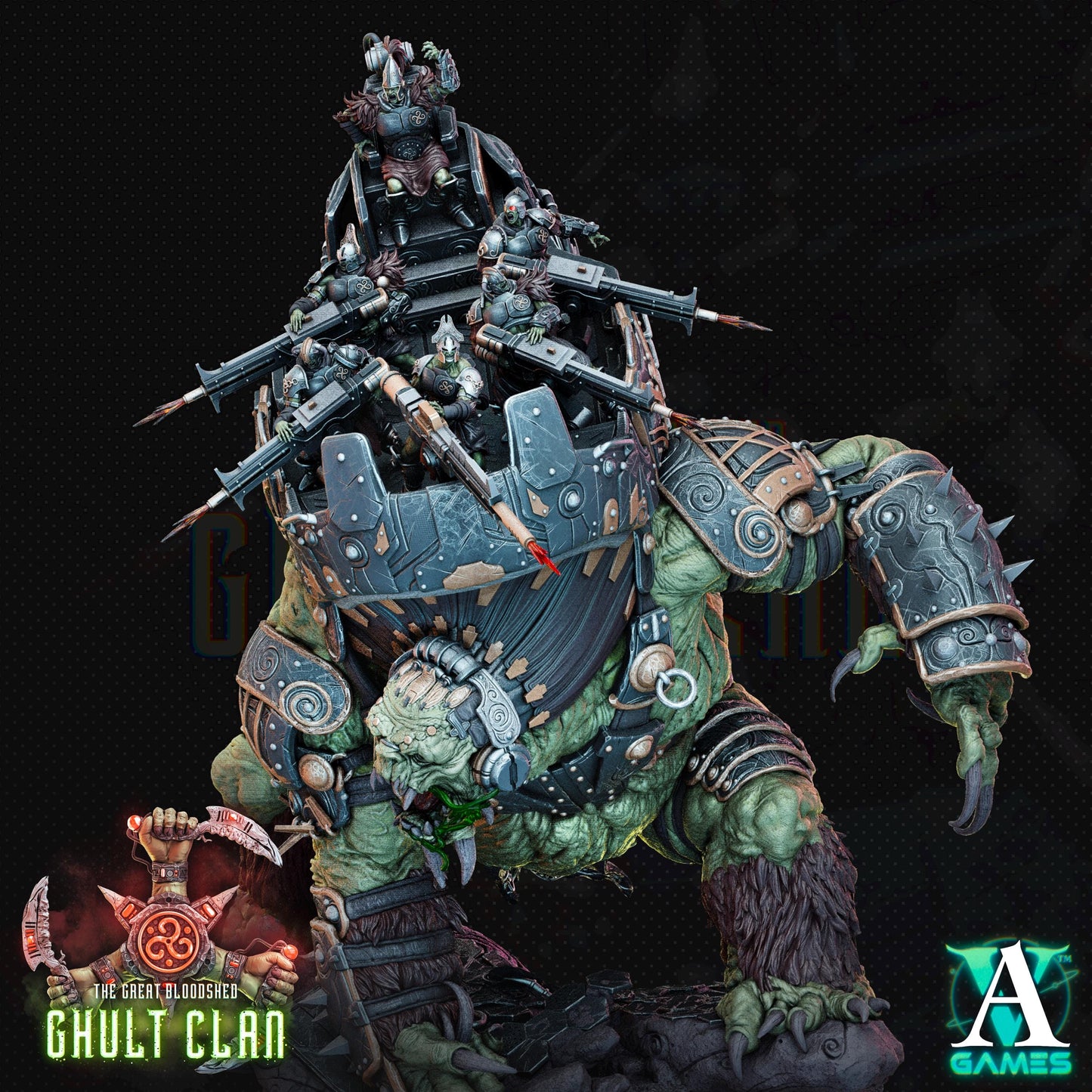 Ghult Clan Bodoluk Orc Miniature | Archvillain Games | Sci-Fi Wargaming | 32mm Scale