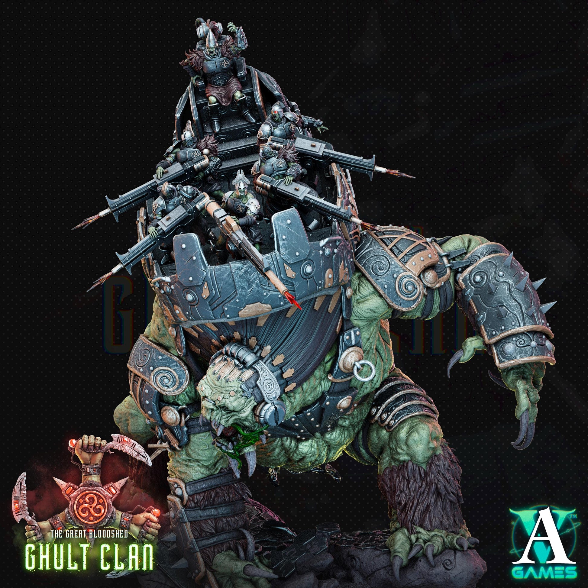 Ghult Clan Bodoluk Orc Miniature | Archvillain Games | Sci-Fi Wargaming | 32mm Scale