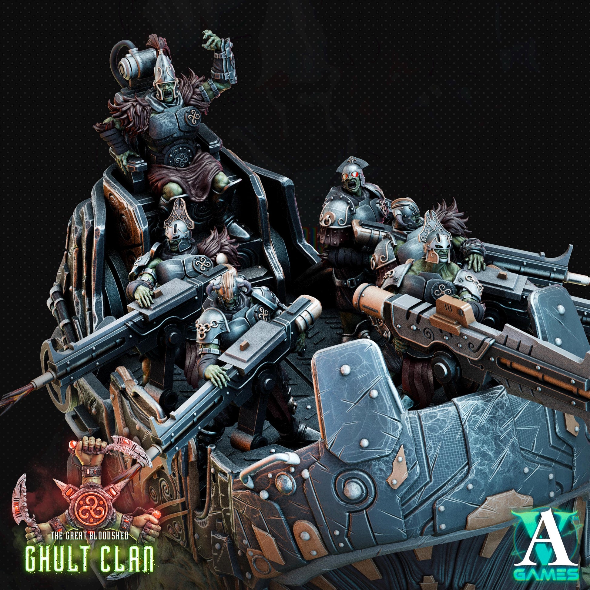 Ghult Clan Bodoluk Orc Miniature | Archvillain Games | Sci-Fi Wargaming | 32mm Scale