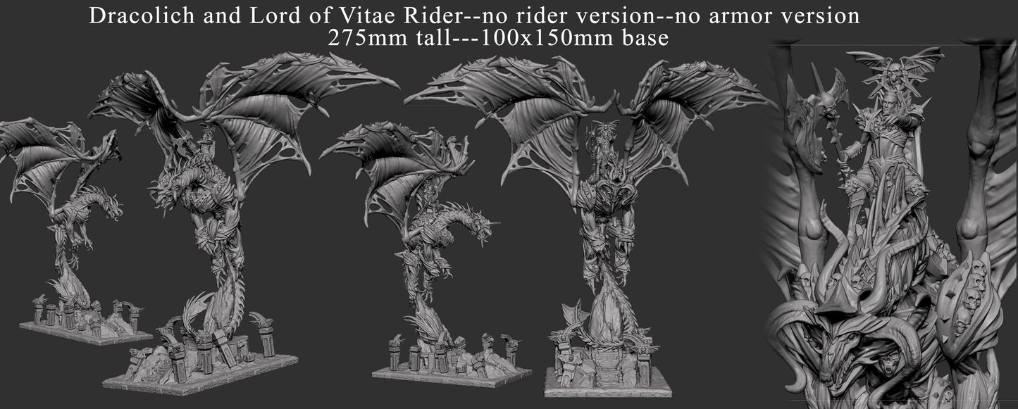 Vampiric Dracolich Miniature | Mini Monster Mayhem | Fantasy Wargaming | TTRPGs | Vampires