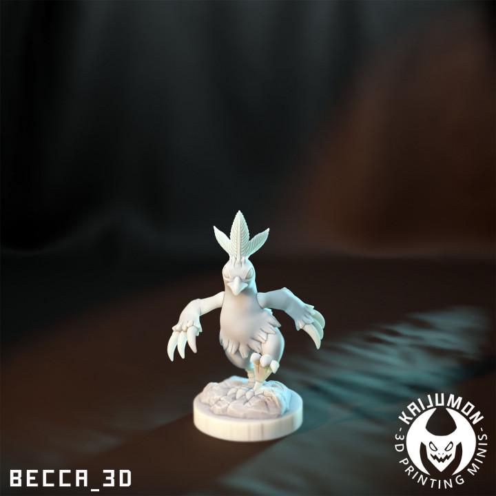 Kaijumon Fire Chicken Line Miniatures | 3D Printed Collectible | Figurine