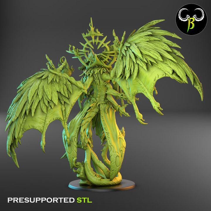 Warped Diviner Miniature | Clay Beast Creations | Fantasy Wargaming | 32mm Scale