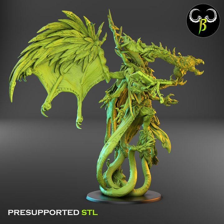 Warped Diviner Miniature | Clay Beast Creations | Fantasy Wargaming | 32mm Scale
