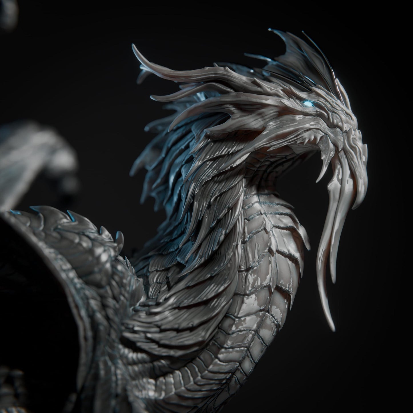 Elder Silver Dragon Miniature | Rescale Miniatures | TTRPG | Fantasy Wargaming