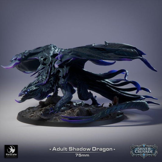 Adult Shadow Dragon Miniature | Rescale Miniatures | TTRPG | Fantasy Wargaming