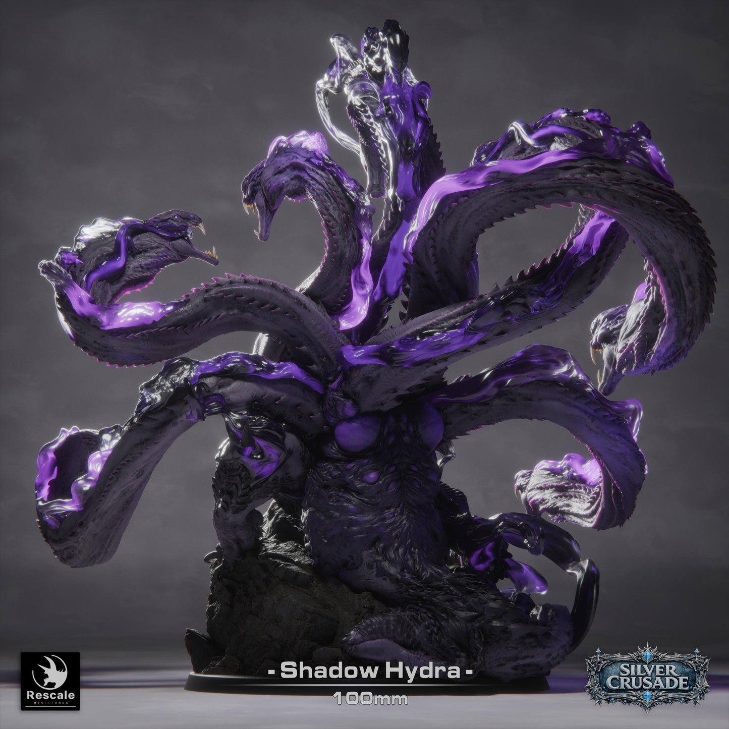 Shadow Hydra Miniature | Rescale Miniatures | TTRPG | Fantasy Wargaming