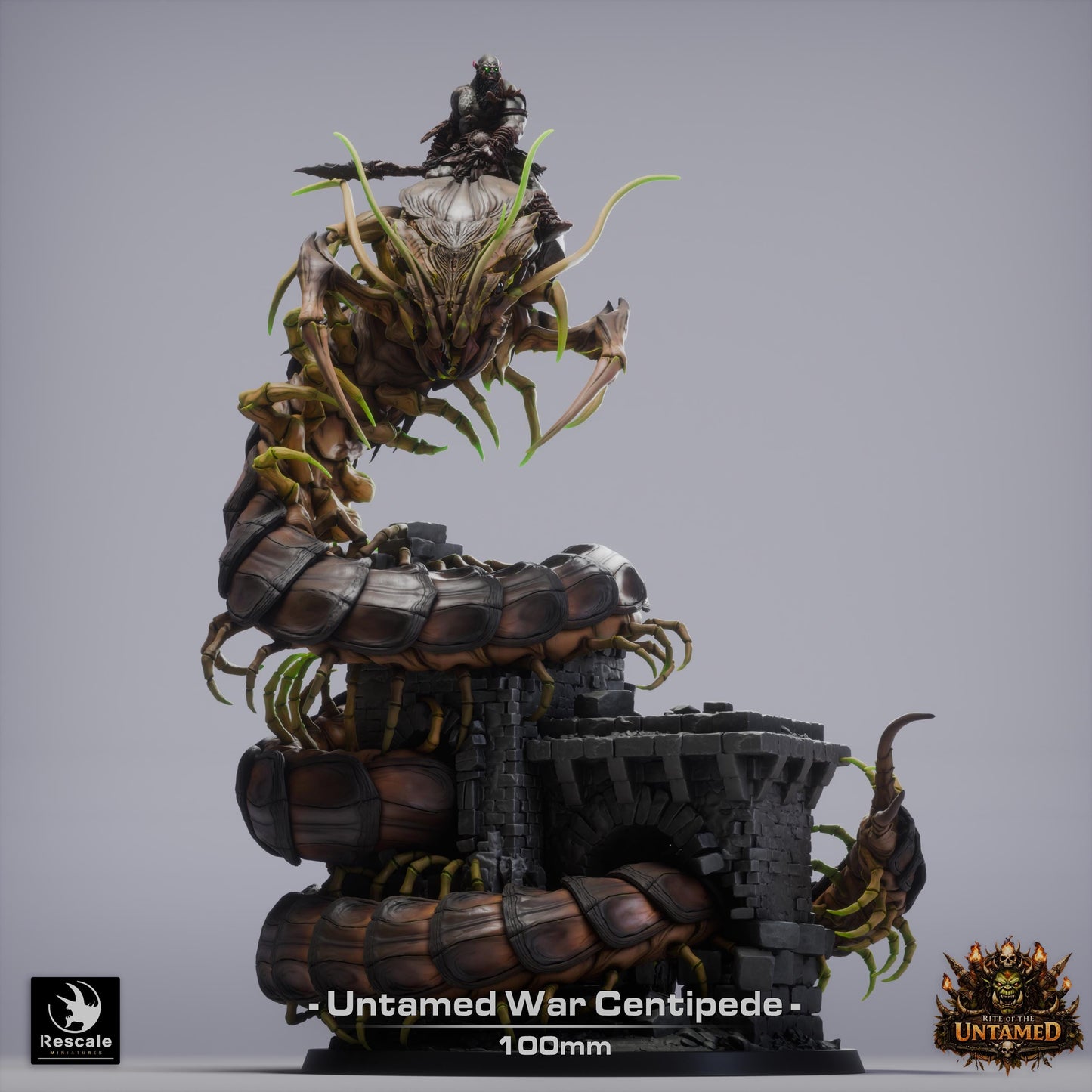 Untamed War Centipede Miniature | Rescale Miniatures | TTRPG | Fantasy Wargaming