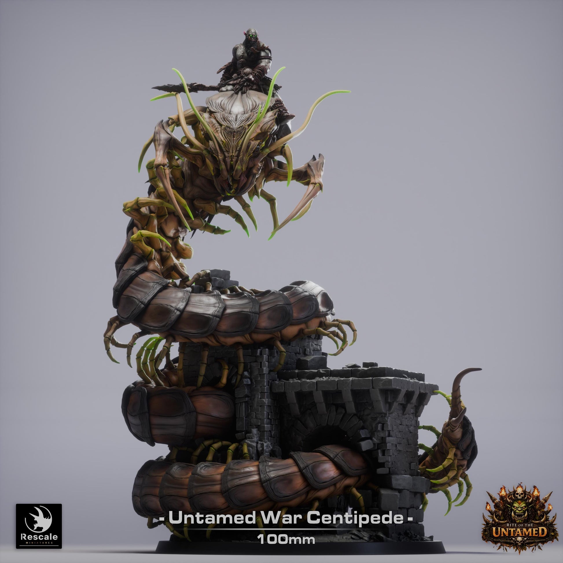 Untamed War Centipede Miniature | Rescale Miniatures | TTRPG | Fantasy Wargaming