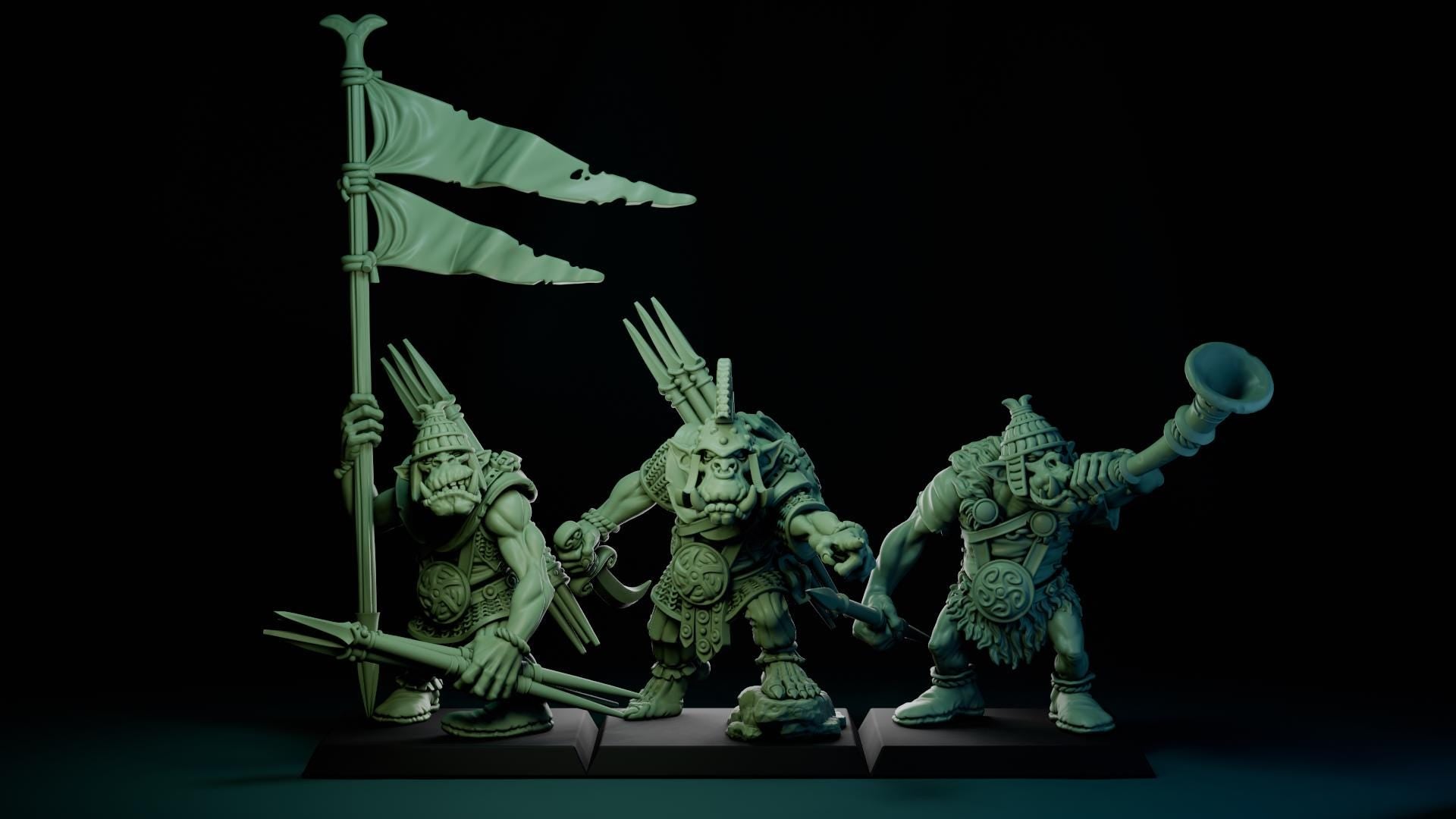 Longsnouts Vol 2 Orc Soldiers Miniatures Kit | The Longsnouts | Fantasy Wargaming | 32mm Scale