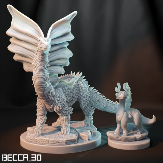 Kaijumon Aurorasaur Line Miniatures | 3D Printed Collectible | Figurines