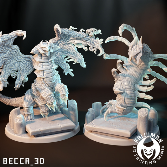 Kaijumon Lord of Darkness Miniatures | 3D Printed Collectible | Figurines
