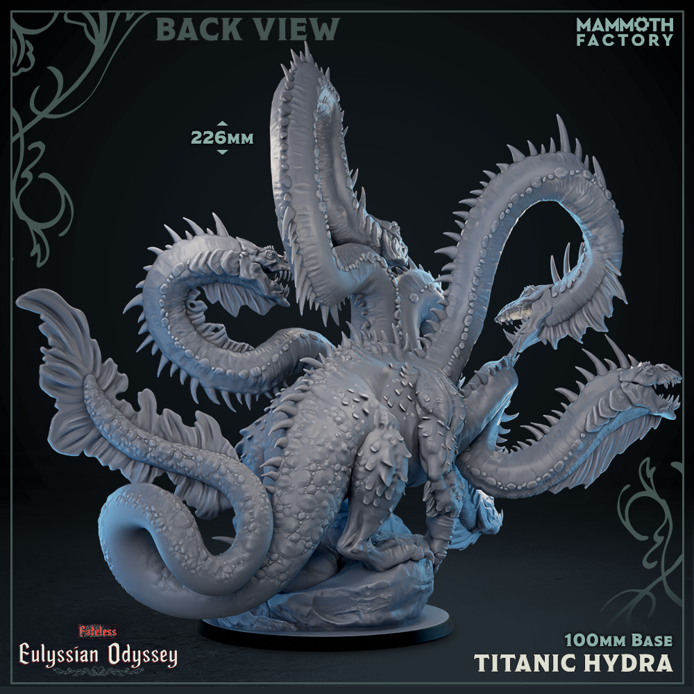 Titanic Hydra Miniature | Mammoth Factory | TTRPGs