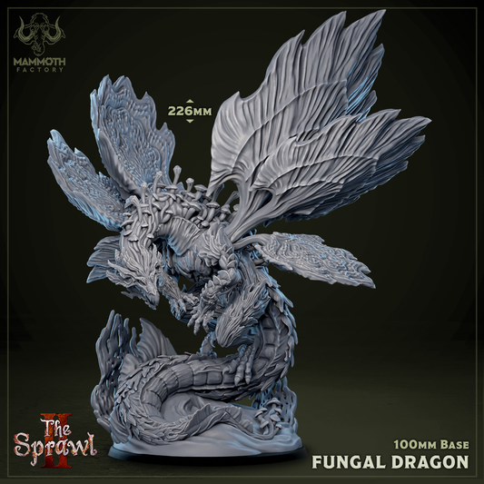 Fungal Dragon Miniature | Mammoth Factory | TTRPGs