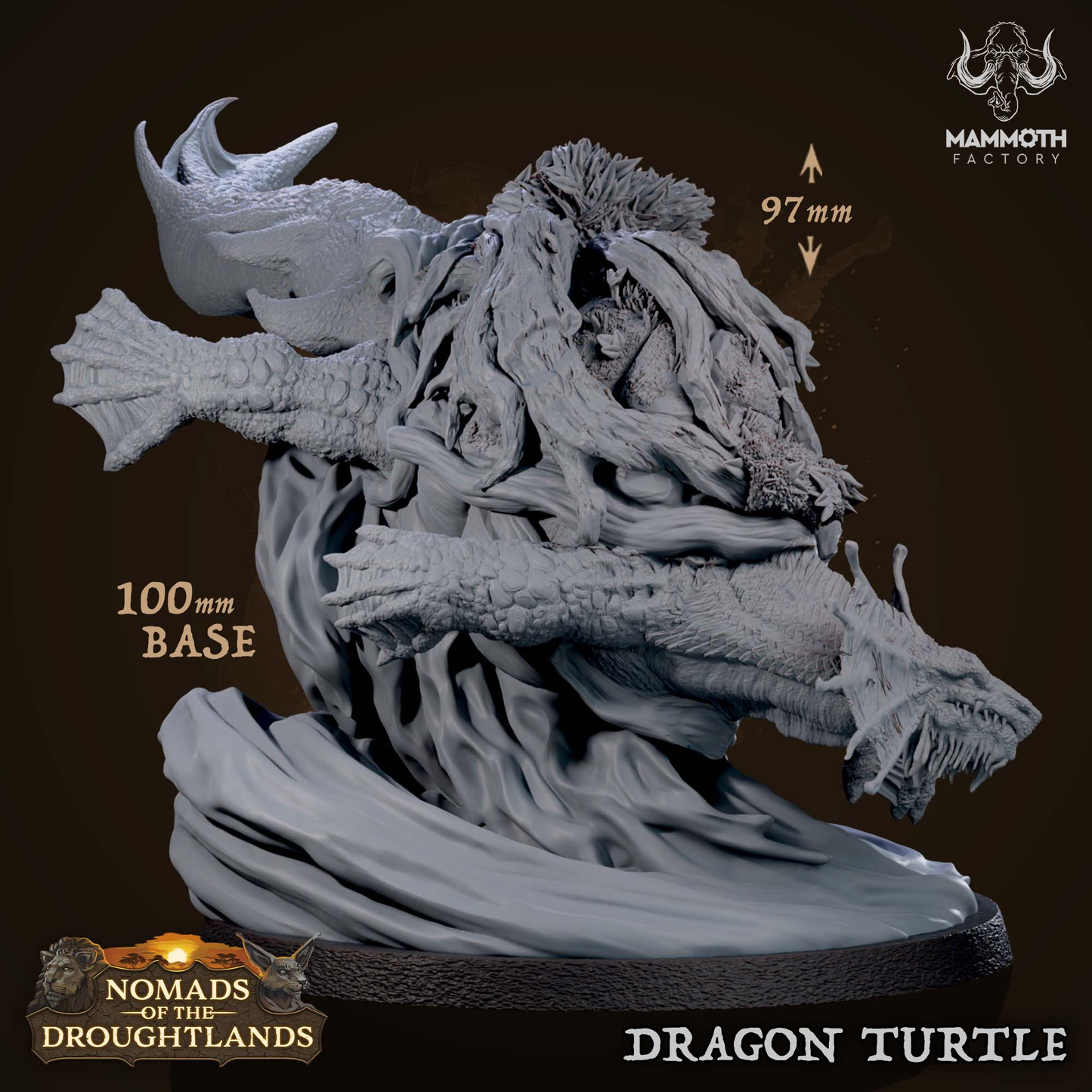 Dragon Turtle Miniature | Mammoth Factory | TTRPGs