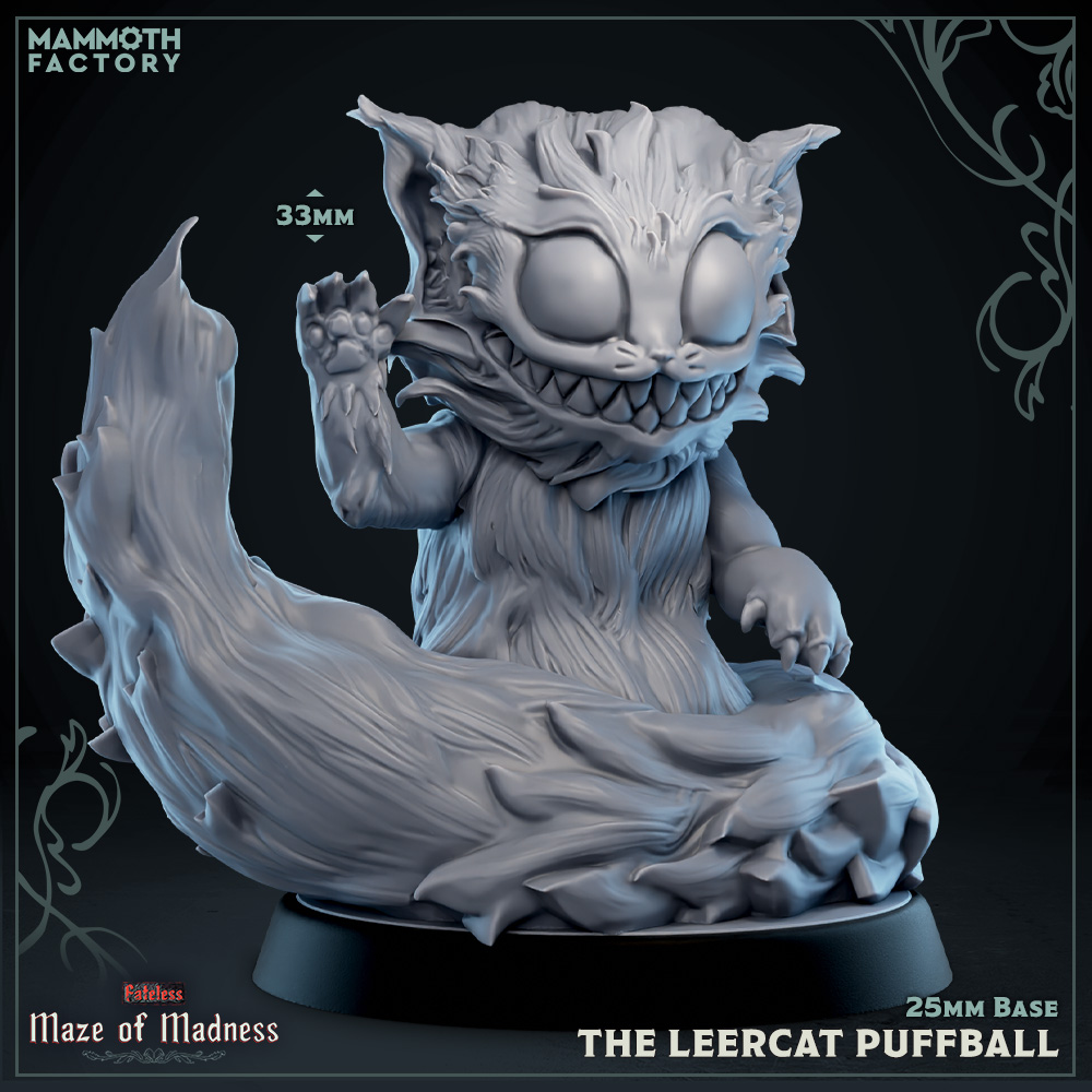 Leercat Puffball Miniature | Mammoth Factory | TTRPGs