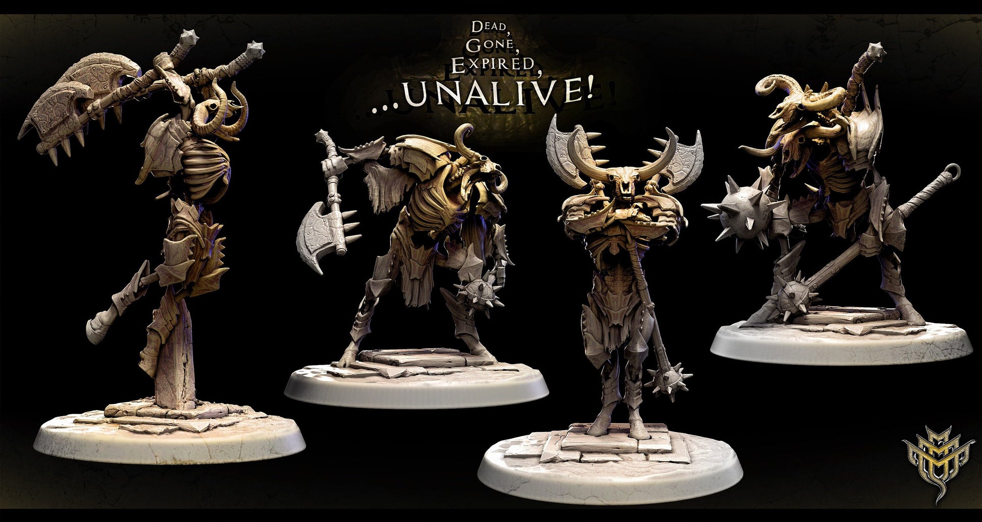 Skeletal Minotaur Miniatures | Mini Monster Mayhem