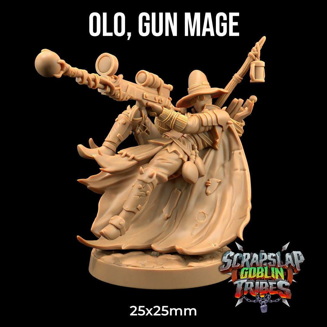 Olo the Gunmage Miniature | Dragon Trappers Lodge