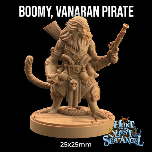 Boomy, Vanaran Pirate Miniature | Dragon Trappers Lodge