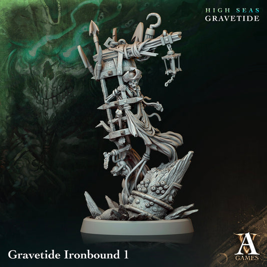 Gravetide Ironbound Miniatures (set of 4 unique) | Archvillain Games