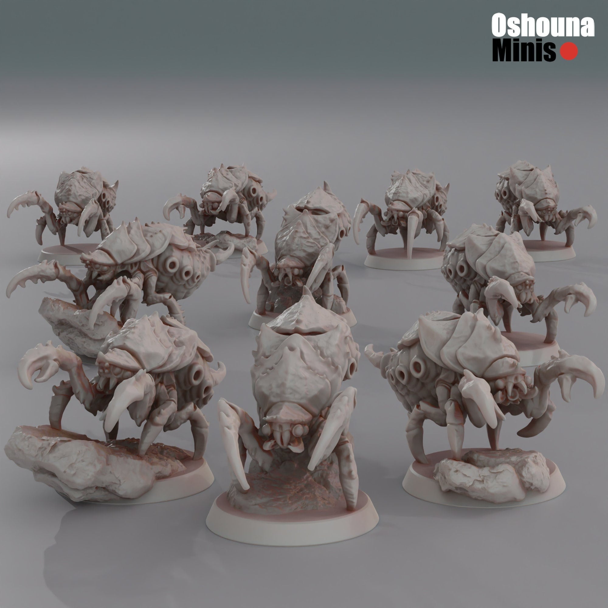 Deep bugs 2.0 Miniatures (Set of 10 w/ bases) | Oshouna Minis – The ...