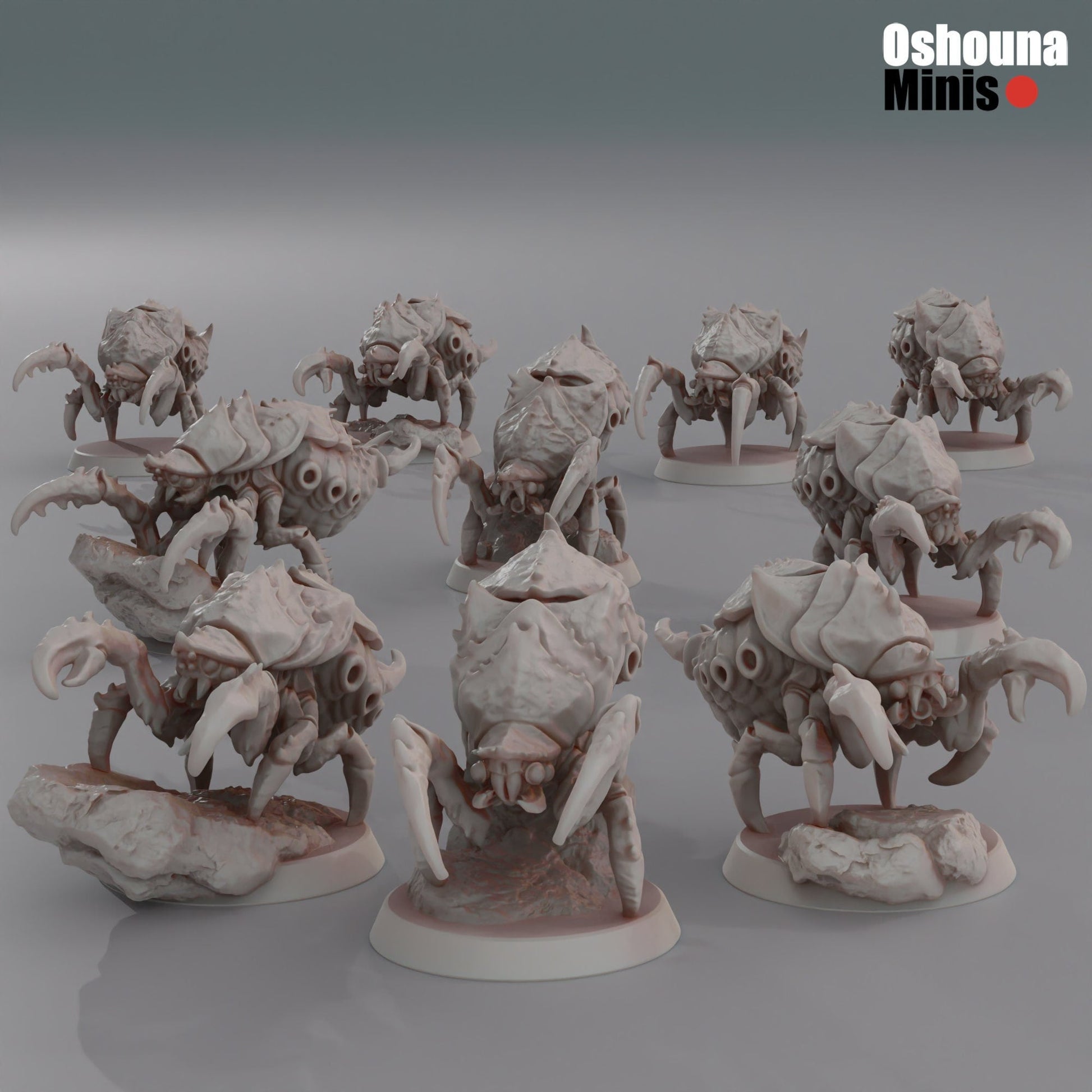 Deep bugs 2.0 Miniatures (Set of 10 w/ bases) | Oshouna Minis