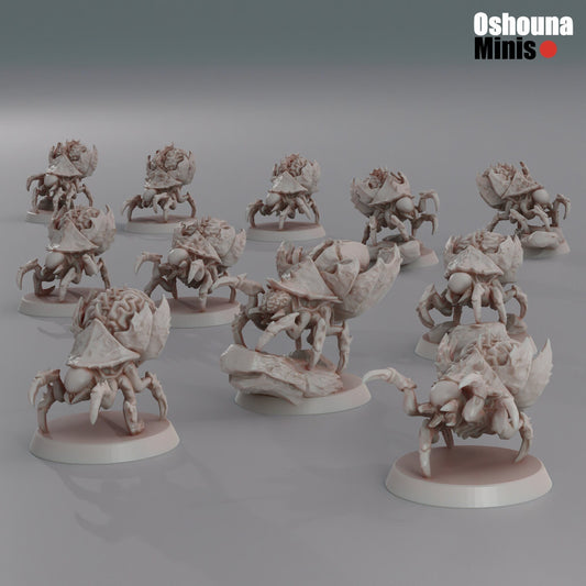 Brainbugs Miniatures (Set of 11 w/ bases) | Oshouna Minis